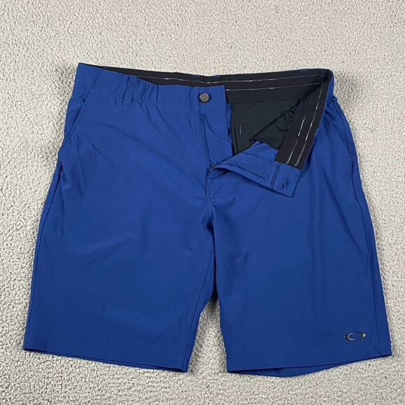 Oakley Performance Shorts Men's 38 Royal Blue Regular Fit Athletic Golf - Picture 1 of 10